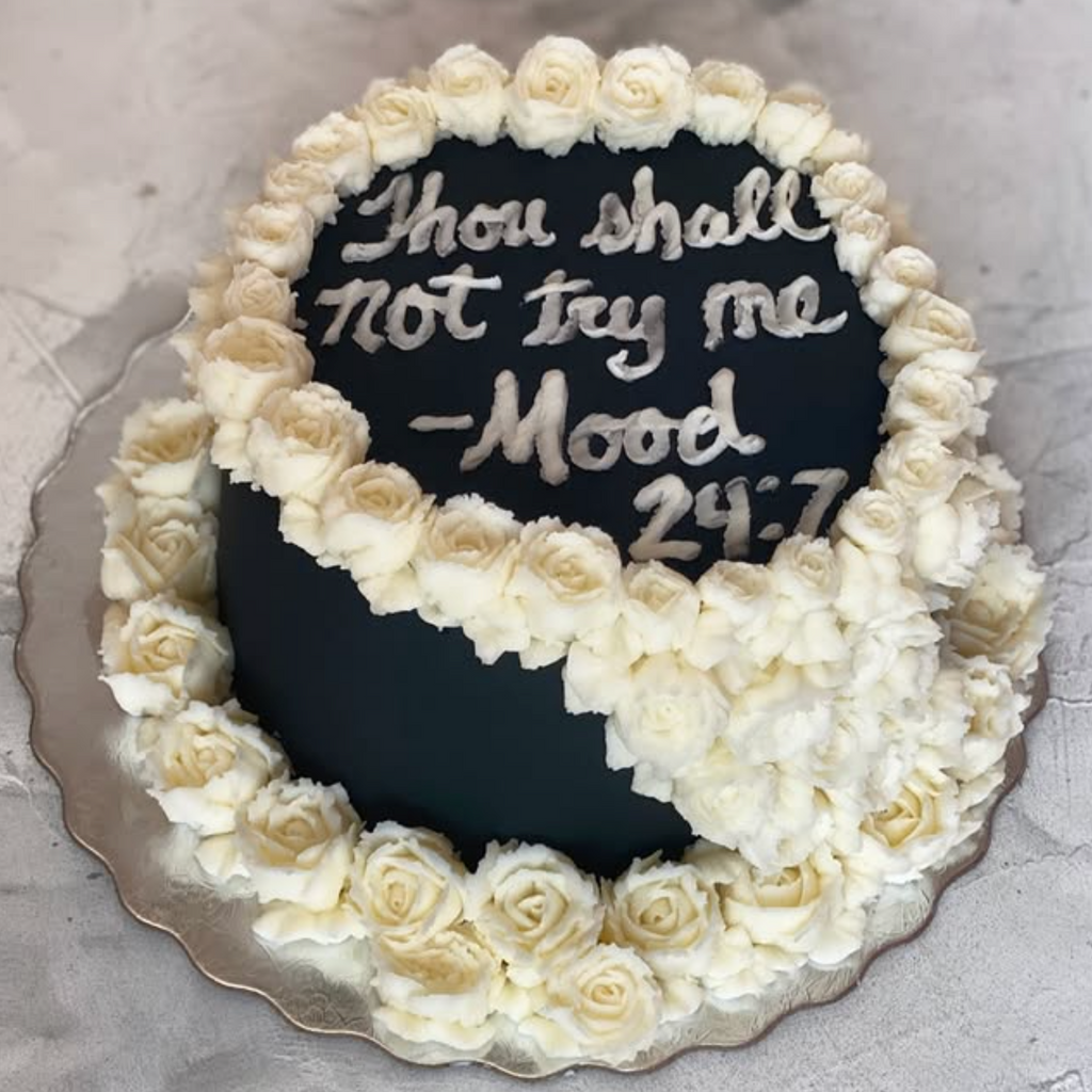 "Though shall not try me" Frosting tee